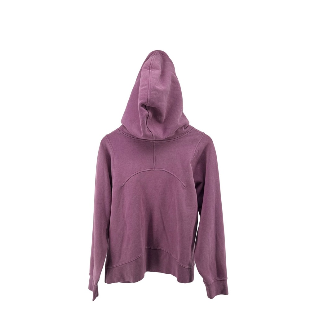 Lululemon Loungeful Hoodie Women 12 Vintage Plum Purple Fleece Pullover W3FSCS - Picture 4 of 6
